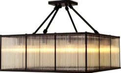 Casa Padrino Luxus Wohnzimmer Deckenleuchte Bronze 80 cm