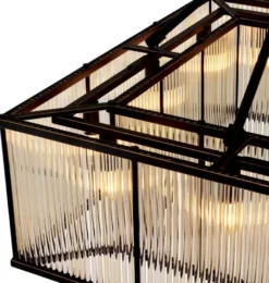 Casa Padrino Luxus Wohnzimmer Deckenleuchte Bronze 80 cm