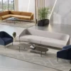 Casa Padrino Luxus Wohnzimmer & Hotel Sofa Grau / Schwarz 300 cm - Luxus Möbel
