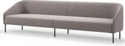 Casa Padrino Luxus Wohnzimmer & Hotel Sofa Grau / Schwarz 300 cm - Luxus Möbel