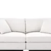 Casa Padrino Luxus Wohnzimmer Sofa Weiß / Schwarz 280 x 120 x H. 90 cm - Luxus Möbel