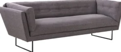 Casa Padrino Luxus Wohnzimmer Sofa Dunkelgrau / Schwarz 230 x 87 x H. 78 cm - Wohnzimmermöbel