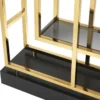 Casa Padrino Luxus Wohnzimmer Regalschrank Gold / Schwarz 108 x 29 x H. 240 cm