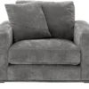 Casa Padrino Luxus Wohnzimmer Sessel Grau / Schwarz 105 x 102 x H. 80 cm - Wohnzimmermöbel