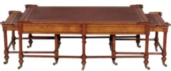 Casa Padrino Luxus Wohnzimmer Couchtisch Hellbraun / Braun 133 x 81 x H. 50 cm - Luxus Qualität
