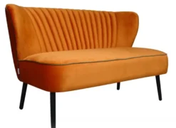 Casa Padrino Luxus Wohnzimmer Sofa Orange 129 x 75 x H. 73,5 cm - Designer Möbel