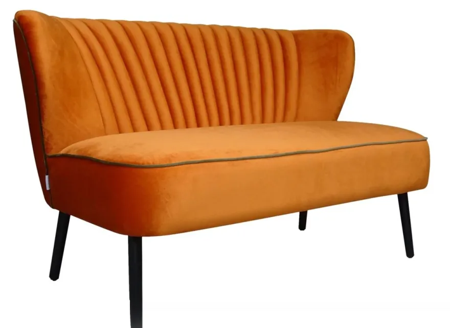Casa Padrino Luxus Wohnzimmer Sofa Orange 129 x 75 x H. 73,5 cm - Designer Möbel