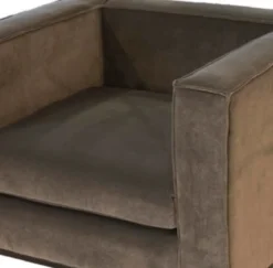 Casa Padrino Luxus Wohnzimmer Samt Sessel Dunkelgrau / Schwarz 90 x 75 x H. 66 cm - Wohnzimmermöbel
