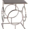 Casa Padrino Luxus Wohnzimmer Beistelltisch Silber / Schwarz 40 x 40 x H. 50 cm - Designer Wohnzimmermöbel