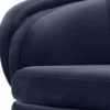 Casa Padrino Luxus Wohnzimmer Samtsessel Mitternachtsblau / Messingfarben 92 x 85 x H. 79 cm - Luxus Möbel