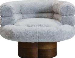 Casa Padrino Luxus Wohnzimmer Sessel Grau / Braun 100 cm