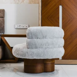 Casa Padrino Luxus Wohnzimmer Sessel Grau / Braun 100 cm