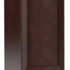 Casa Padrino Luxus Wohnzimmerschrank mit 2 Türen Dunkelbraun / Silber 45,4 x 44,2 x H. 225,6 cm - Regalschrank Büroschrank - Luxus Möbel