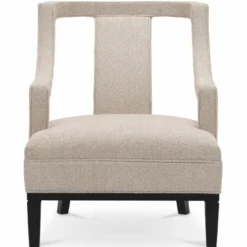 Casa Padrino Luxus Wohnzimmer & Hotel Sessel Beige / Schwarz 67 cm - Luxus Möbel