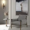 Casa Padrino Luxus Wohnzimmer & Hotel Sessel Grau / Braun 85 cm - Luxus Möbel