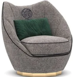 Casa Padrino Luxus Wohnzimmer Sessel Grau / Schwarz / Gold 85 x 90 x H. 90 cm - Edle Wohnzimmer Möbel - Luxus Kollektion