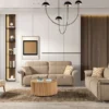 Casa Padrino Luxus Wohnzimmer & Hotel Sessel Grau / Orange / Braun - Wohnzimmer & Hotel Möbel