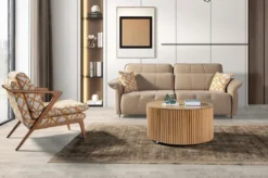 Casa Padrino Luxus Wohnzimmer & Hotel Sessel Grau / Orange / Braun - Wohnzimmer & Hotel Möbel