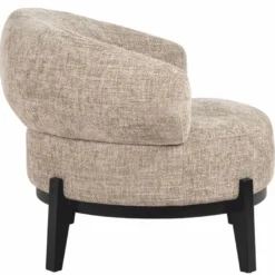 Casa Padrino Luxus Wohnzimmer & Hotel Sessel Beige / Schwarz 88 cm - Luxus Möbel