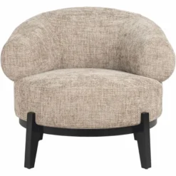 Casa Padrino Luxus Wohnzimmer & Hotel Sessel Beige / Schwarz 88 cm - Luxus Möbel