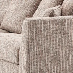 Casa Padrino Luxus Wohnzimmer Sofa Beige / Schwarz 255 cm - Wohnzimmer & Hotel Möbel