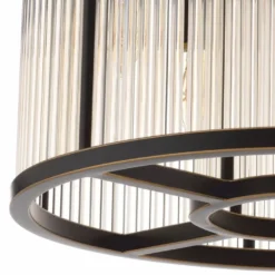 Casa Padrino Luxus Wohnzimmer Deckenleuchte Bronze Ø 45 cm - Luxus Leuchten