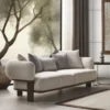 Casa Padrino Luxus Wohzimmer & Hotel Sofa Hellgrau / Dunkelbraun 230 cm - Luxus Möbel