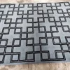 Casa Padrino Luxus Wollteppich Grau / Schwarz 170 x 230 cm - Rechteckiger Design Teppich - Handgetufteter Wohnzimmer Woll Teppich - Luxus Qualität