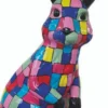 Casa Padrino Luxus XXL Deko Skulptur Hase Bunt / Schwarz H. 220 cm