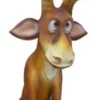 Casa Padrino Luxus XXL Deko Skulptur Rentier Hirsch Braun / Mehrfarbig H. 100 cm - XXL Weihnachts Deko Figur - Wohnzimmer Deko - Garten Deko - Luxus Deko XXL Weihnachts Figuren