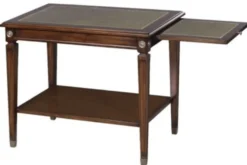 Casa Padrino Mahagoni Beistelltisch Braun / Grün 64 x 43 x H. 54 cm - Luxus Wohnzimmer Beistelltisch