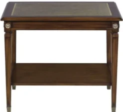Casa Padrino Mahagoni Beistelltisch Braun / Grün 64 x 43 x H. 54 cm - Luxus Wohnzimmer Beistelltisch