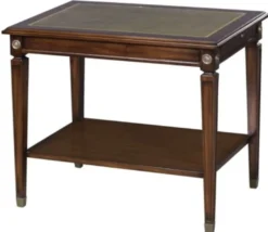 Casa Padrino Mahagoni Beistelltisch Braun / Grün 64 x 43 x H. 54 cm - Luxus Wohnzimmer Beistelltisch