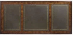 Casa Padrino Mahagoni Schreibtisch Braun / Grün 160,5 x 76 x H. 77 cm - Luxus Büromöbel