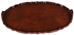 Casa Padrino Mahagoni Tablett / Serviertablett Braun 66,5 x 44,5 x H. 6,2 cm - Luxus Gastronomie Accessoires