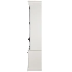 Casa Padrino Massivholz Schrank Weiß mit großzügigem Stauraum 48 x 88 x 245cm mit 4 Türen