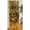 Casa Padrino Metall Regalschrank mit Spiegel Gold H. 200 cm - Metall Möbel