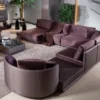 Casa Padrino Modulares Luxus Wohnzimmer Ecksofa Lila 420 cm