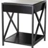 Casa Padrino Nachttisch Bronze / Schwarz 47 x 46 x H. 61 cm - Luxus Beistelltisch
