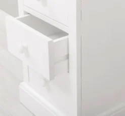 Casa Padrino Nachttisch im Landhausstil Weiß mit 3 Schubladen, 40 x 38 x 64 cm