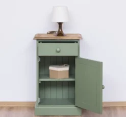 Casa Padrino Nachttisch im Landhausstil mit 1 Tür und 1 Schublade, 47 x 32 x 74 cm