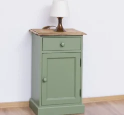 Casa Padrino Nachttisch im Landhausstil mit 1 Tür und 1 Schublade, 47 x 32 x 74 cm
