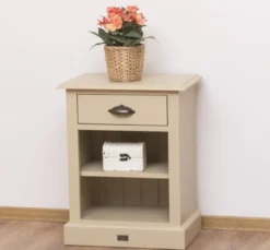 Casa Padrino Nachttisch im Landhausstil mit 1 Schublade, 47 x 32 x 59 cm