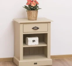 Casa Padrino Nachttisch im Landhausstil mit 1 Schublade, 47 x 32 x 59 cm