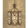 Casa Padrino orientalische Designer Pendelleuchte mit Kristall-Deco in Antik Gold, Durchmesser 23 cm, Höhe 63 cm