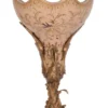 Casa Padrino Porzellan Vase im Barock Stil, Creme und Bronze, Durchmesser 36 x Höhe 54,1 cm - Luxus Edition