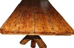 Casa Padrino Rustikaler Eichen Esstisch Massivholz - 200 x 115 x 83,5 cm - Massiver Speisetisch für Innen- und Außenbereich