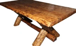 Casa Padrino Rustikaler Eichen Esstisch Massivholz - 200 x 115 x 83,5 cm - Massiver Speisetisch für Innen- und Außenbereich