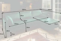 Casa Padrino Samt Ecksofa Smaragdgrün / Schwarz 260 x 160 x H. 93 cm - Wohnzimmer Sofa mit Kissen im Retro Style - Wohnzimmer Möbel