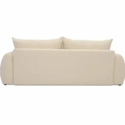 Casa Padrino Schlafsofa Creme 250 cm - Ausklappbares Wohnzimmer Sofa mit Kissen